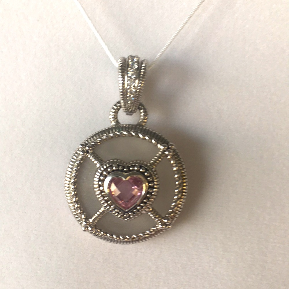 Judith Ripka Pink Quartz Heart Enhancer